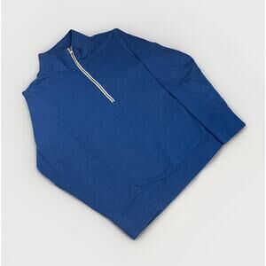 Eddie Bauer Women’s Blue Quarter Zip Pullover Fleece Sweatshirt Lightweight S